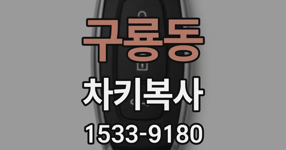 구룡동 차키복사