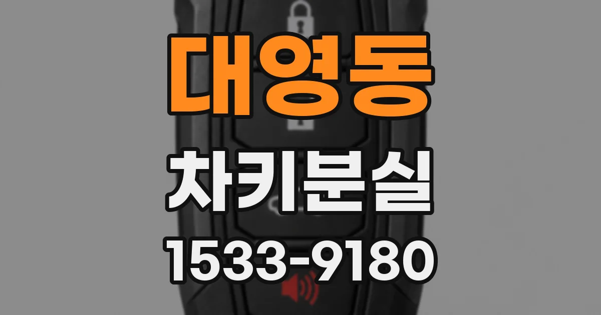 대영동 차키분실