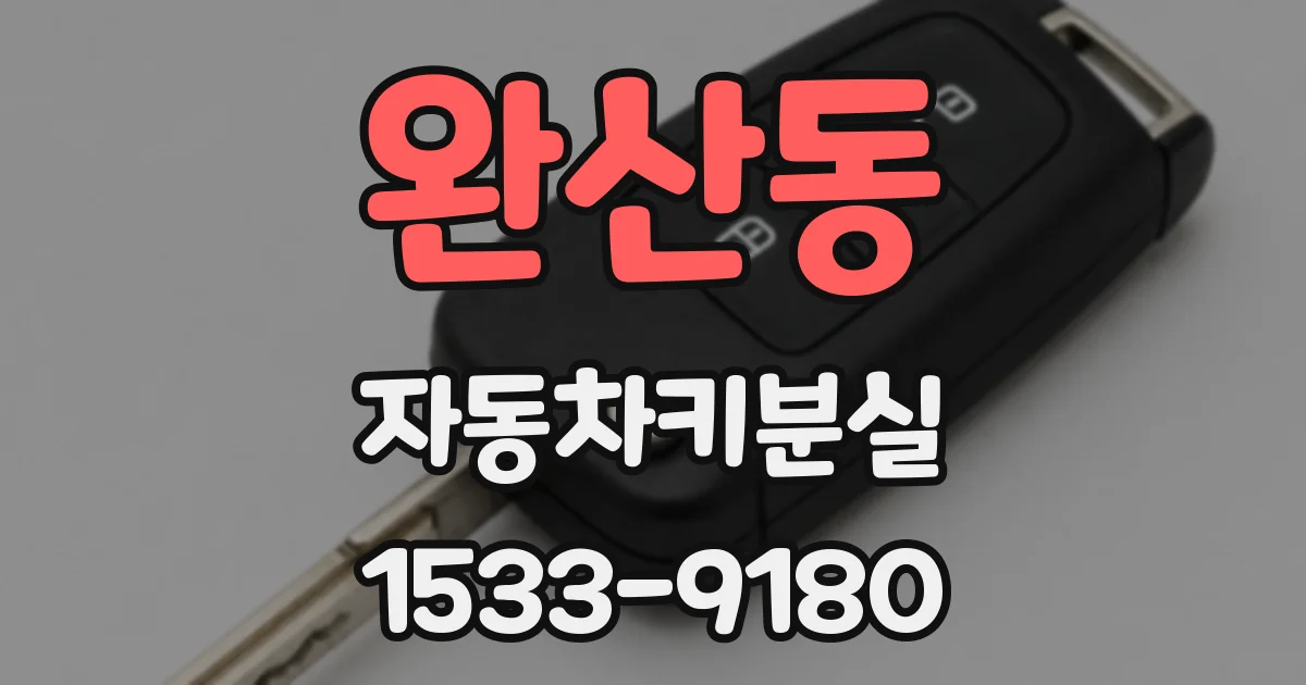 완산동 자동차키분실