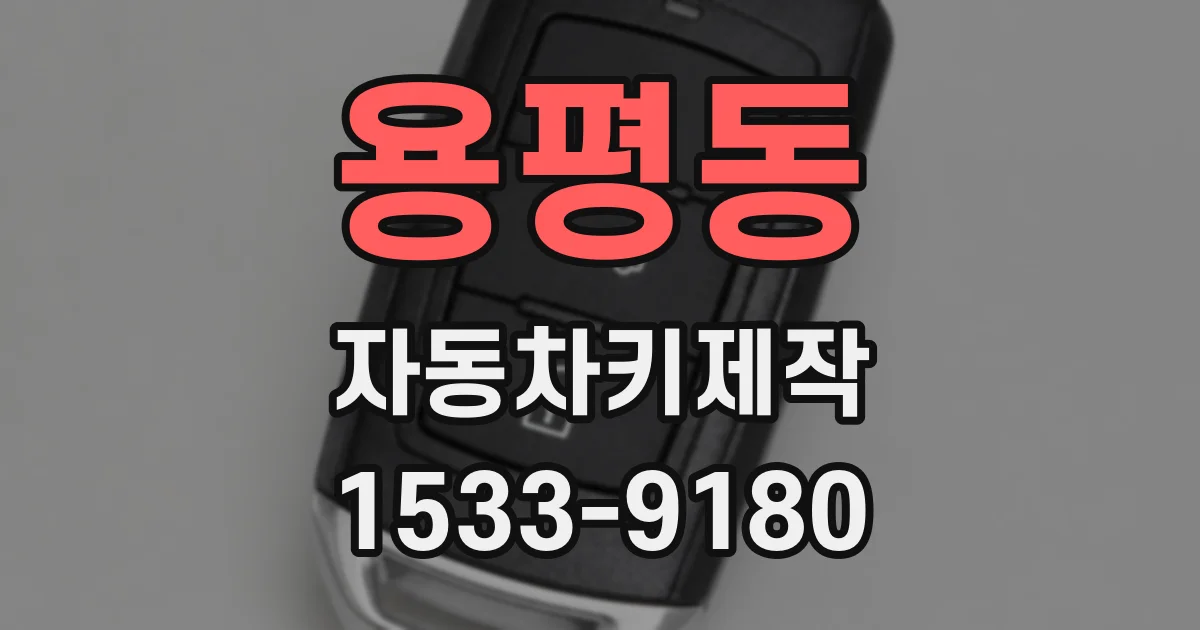 용평동 자동차키제작