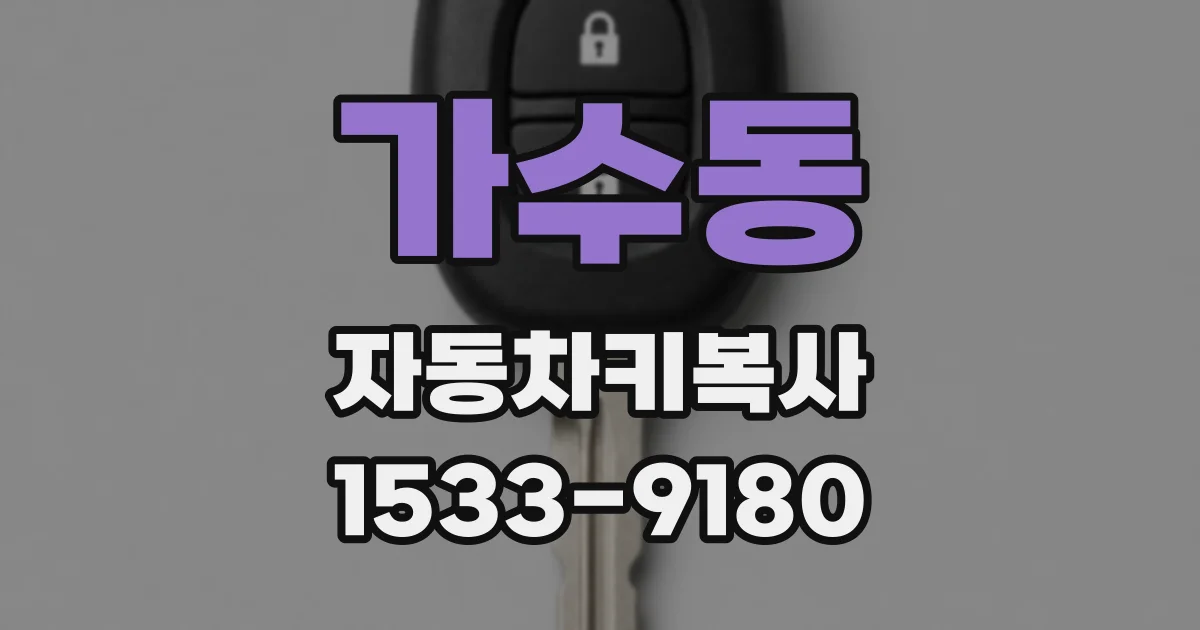 가수동 자동차키복사