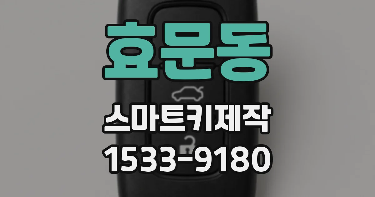 효문동 스마트키제작