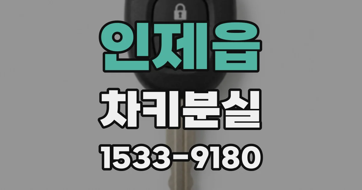 인제읍 차키분실