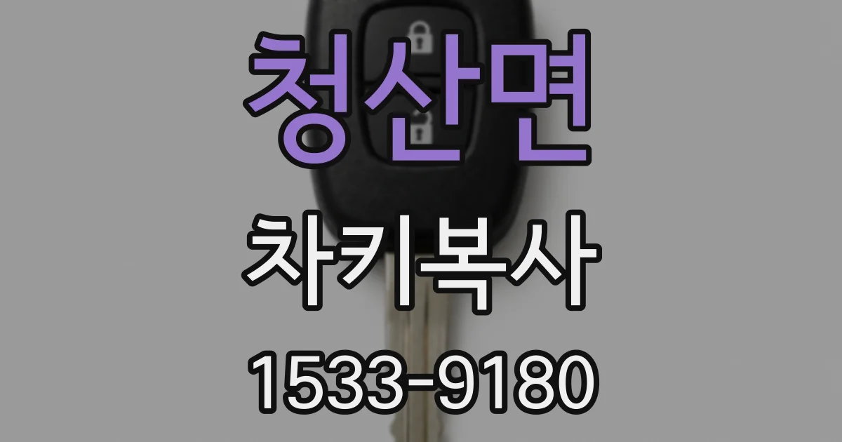 청산면 차키복사