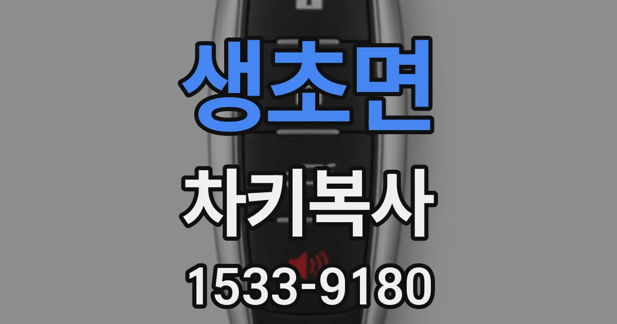 생초면 차키복사