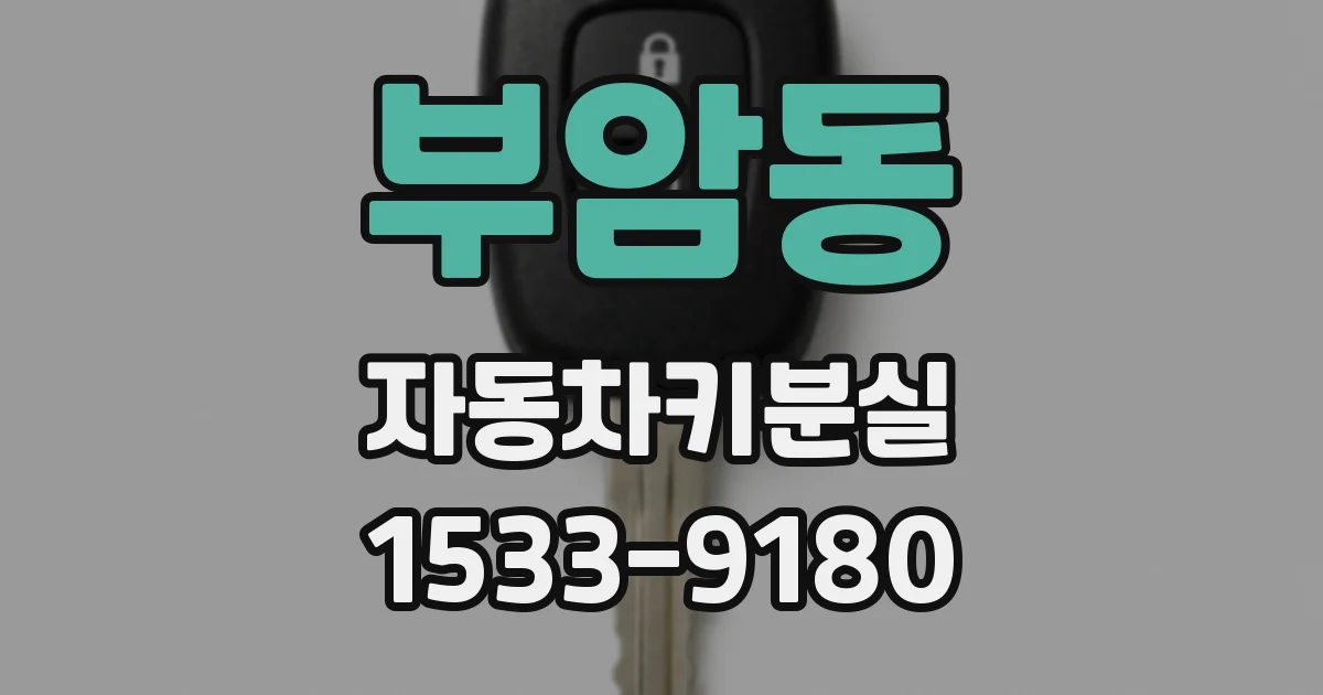 부암동 자동차키분실