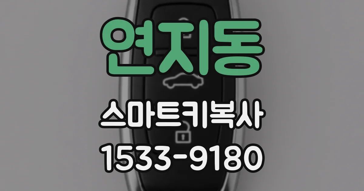 연지동 스마트키복사
