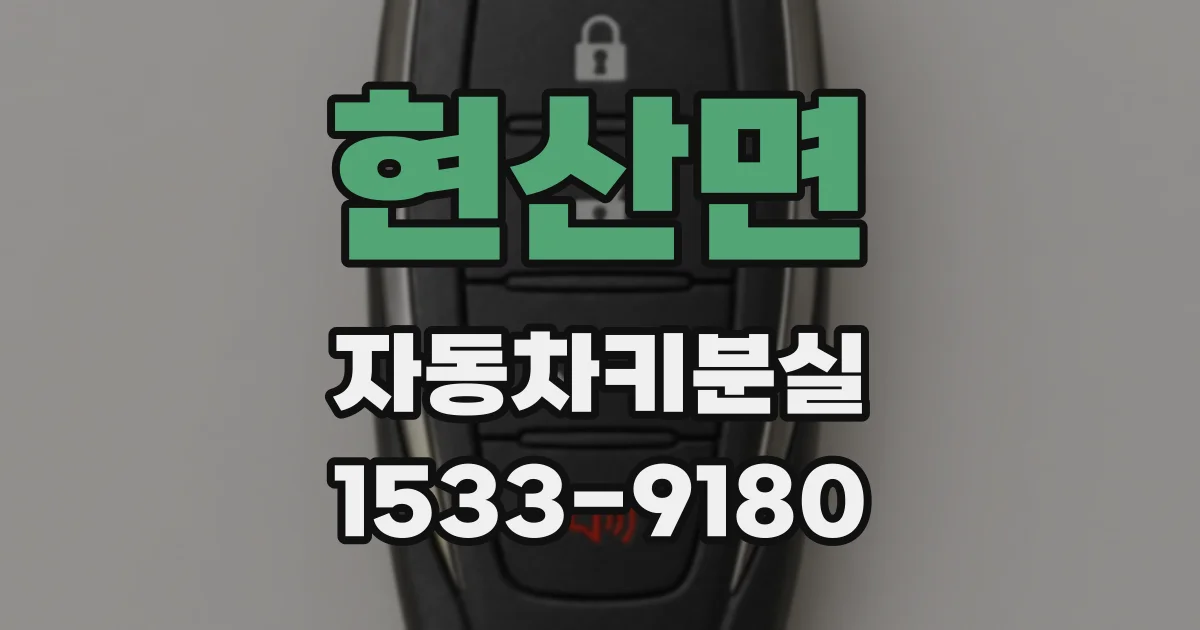 현산면 자동차키분실