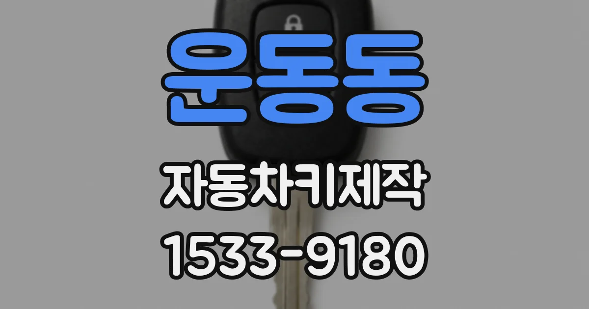 운동동 자동차키제작