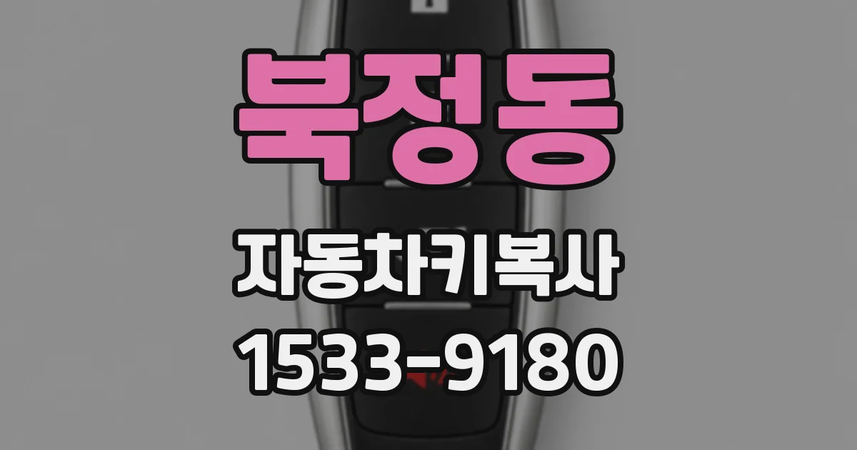 북정동 자동차키복사