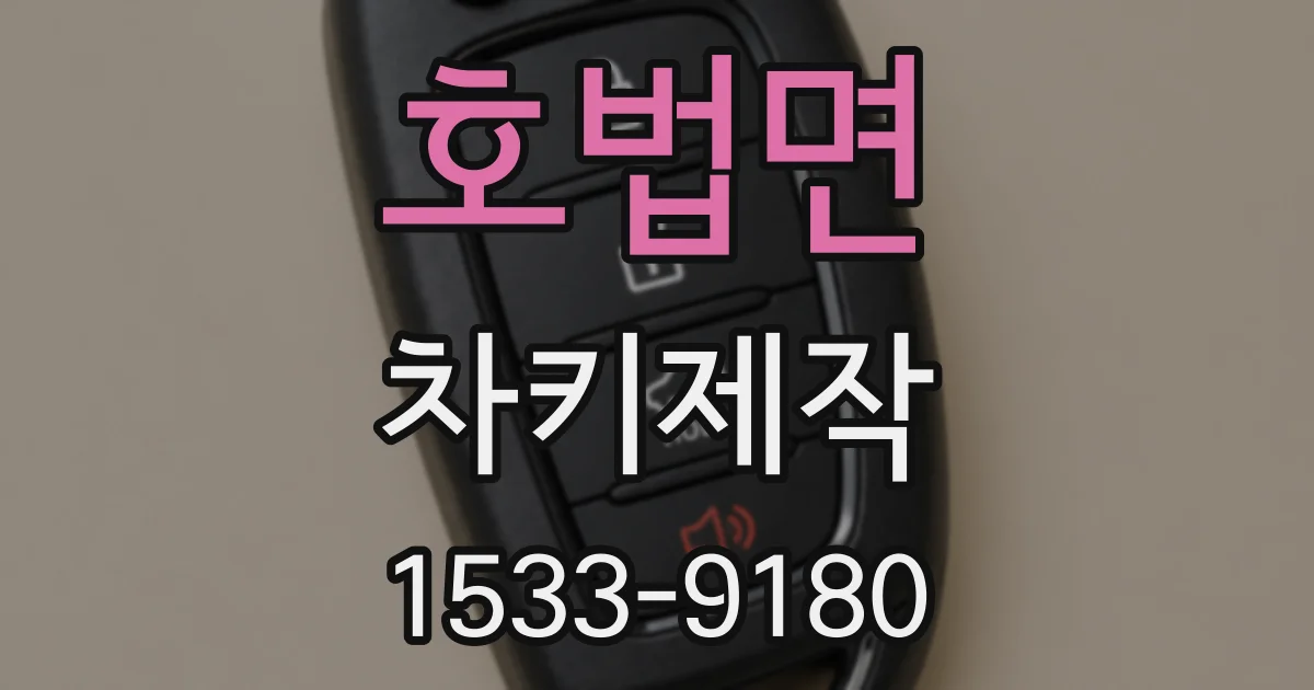 호법면 차키제작