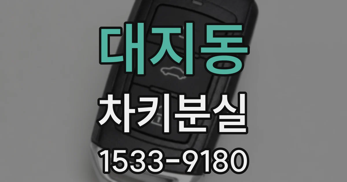 대지동 차키분실
