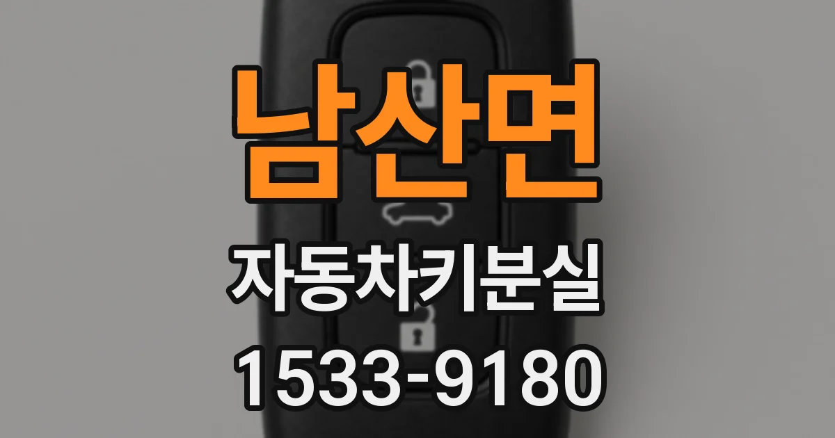 남산면 자동차키분실