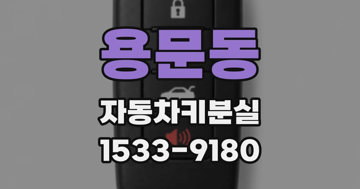 용문동 자동차키분실