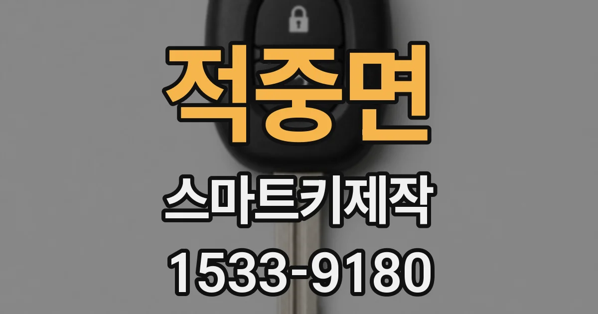 적중면 스마트키제작