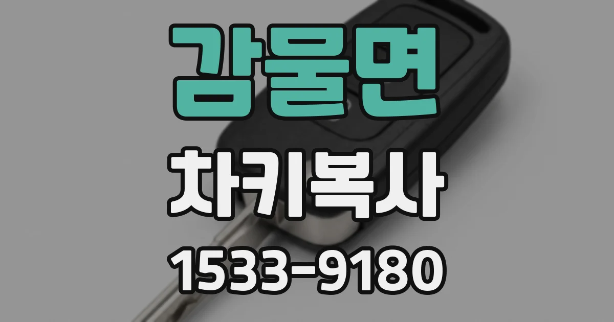 감물면 차키복사
