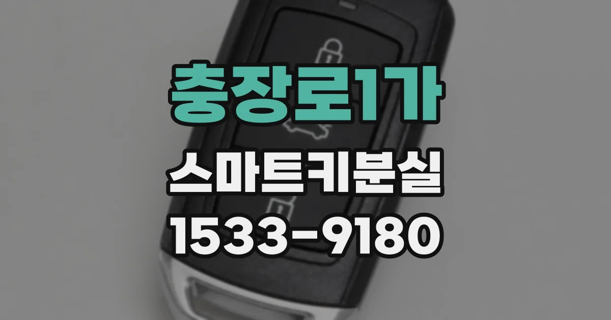 충장로1가 스마트키분실