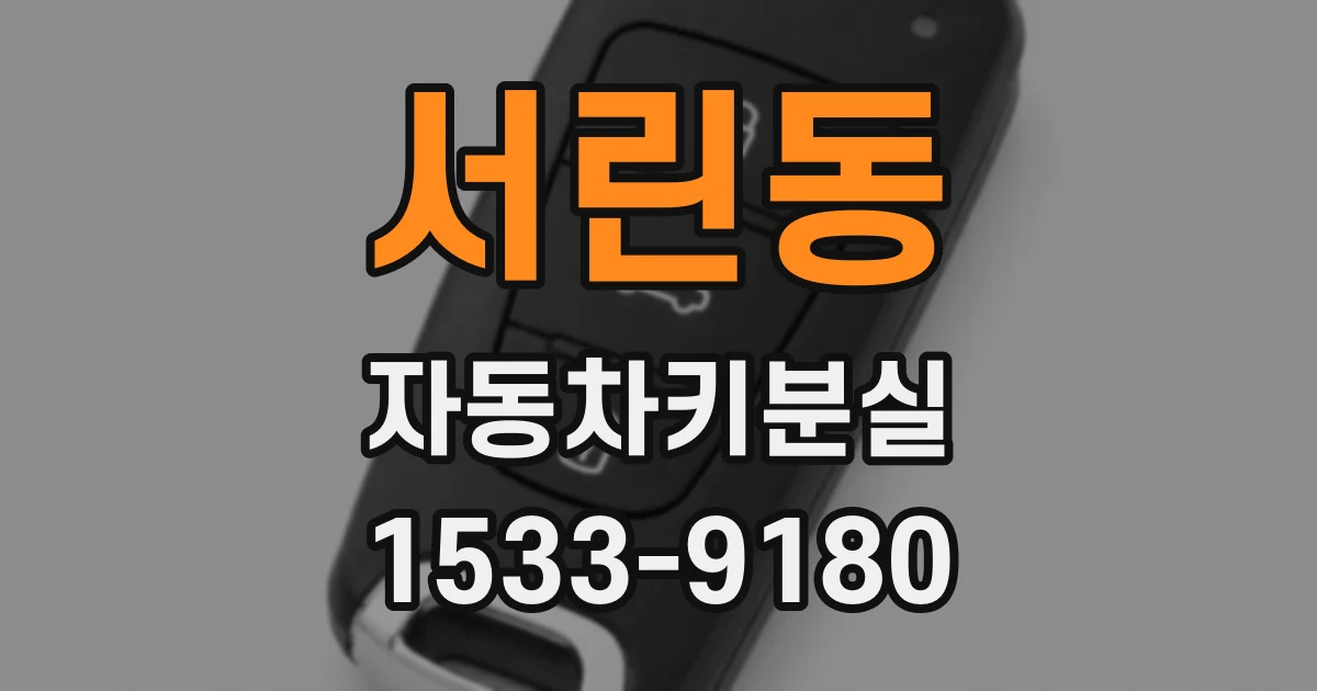 서린동 자동차키분실