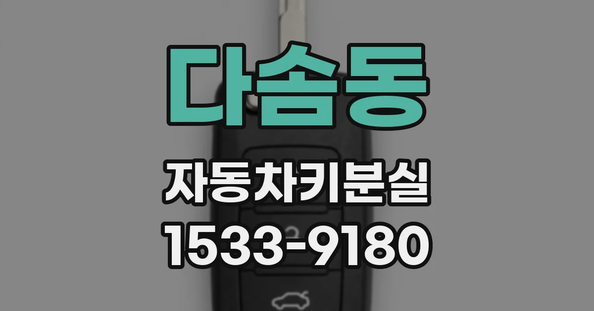 다솜동 자동차키분실