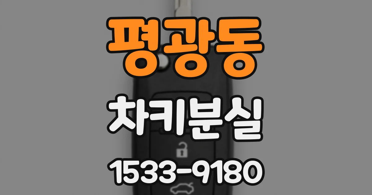 평광동 차키분실