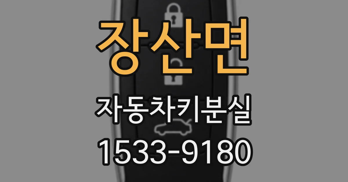 장산면 자동차키분실