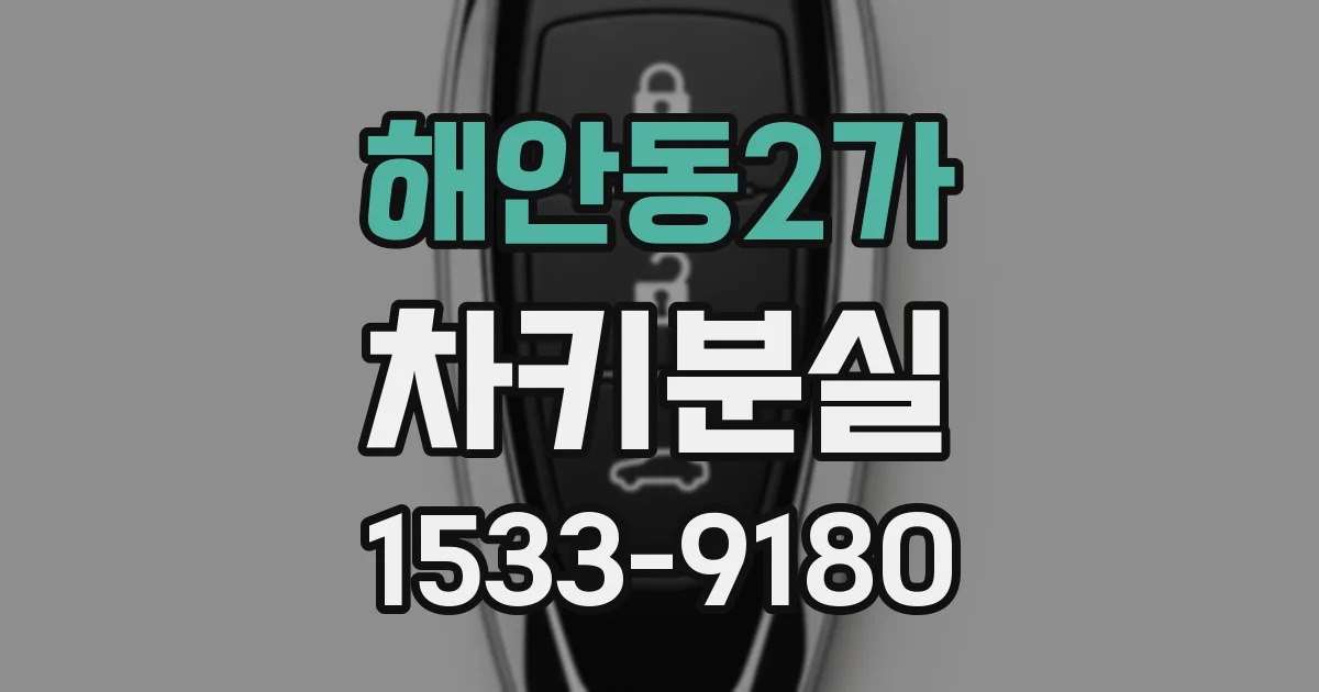 해안동2가 차키분실