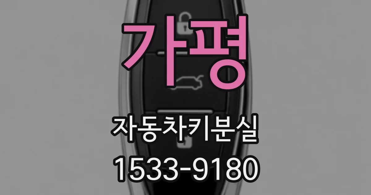 가평 자동차키분실