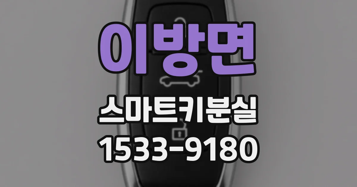 이방면 스마트키분실
