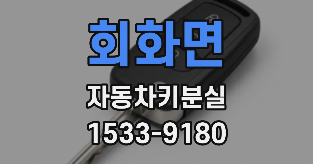 회화면 자동차키분실
