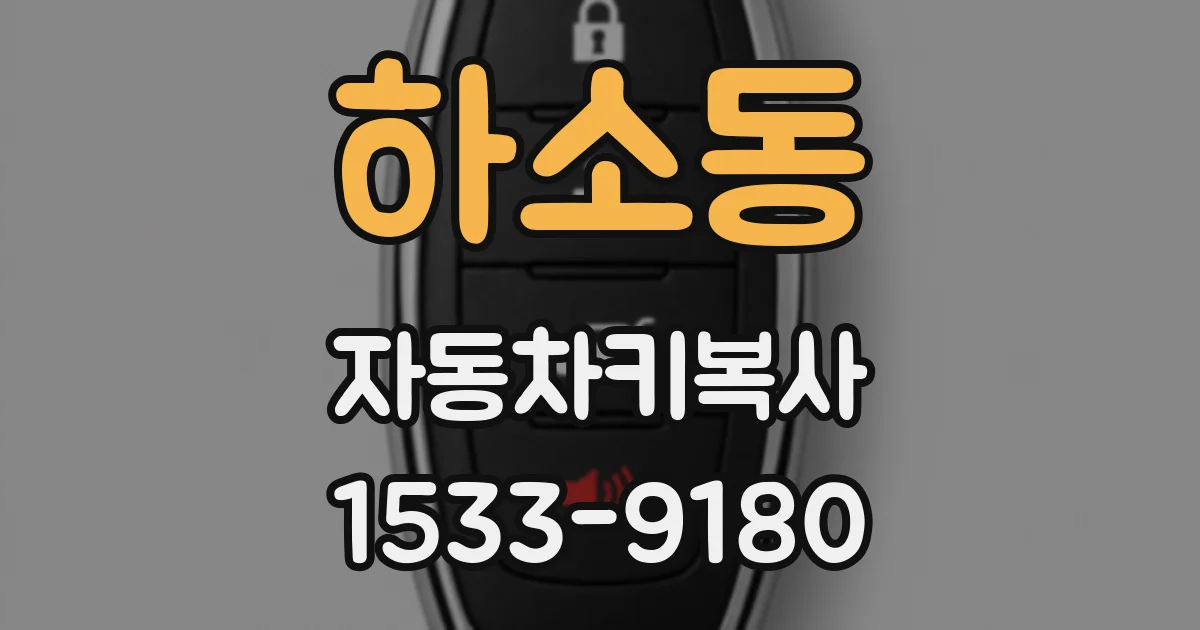 하소동 자동차키복사