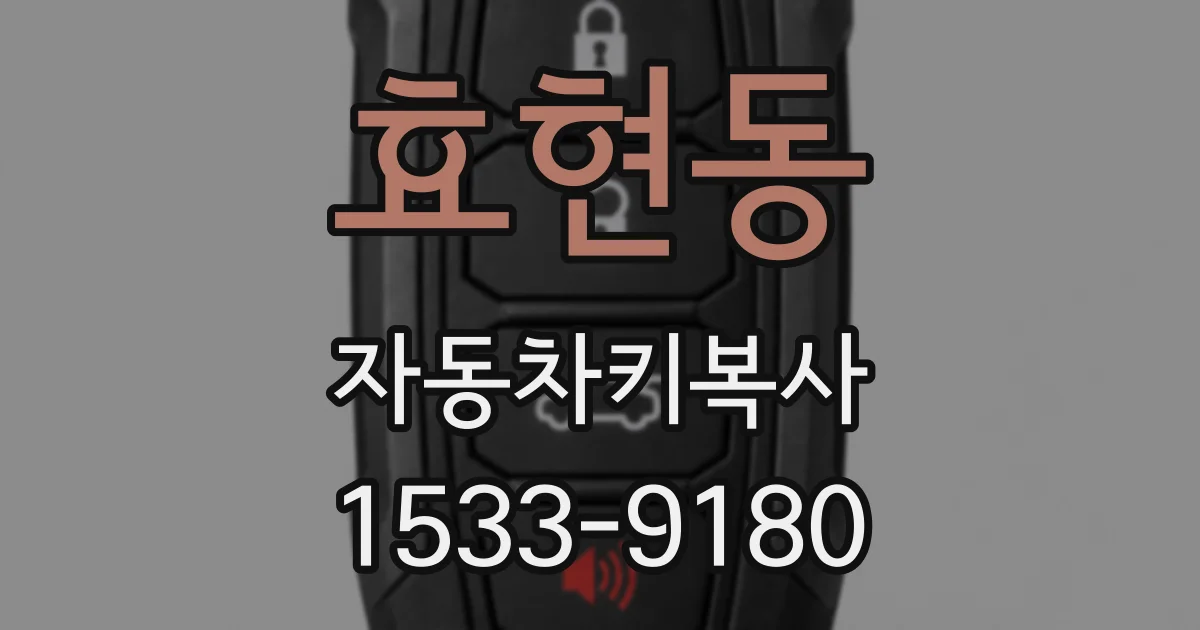 효현동 자동차키복사