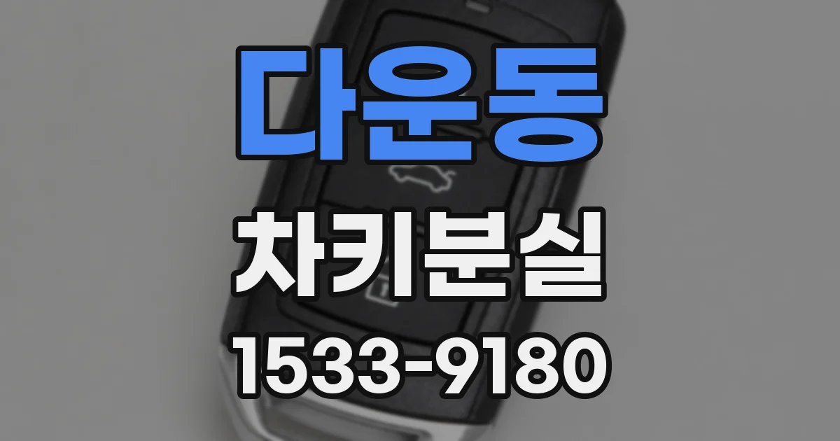 다운동 차키분실