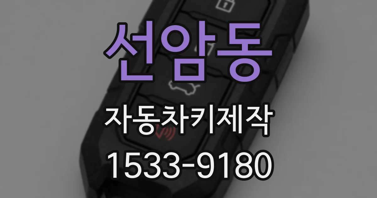 선암동 자동차키제작