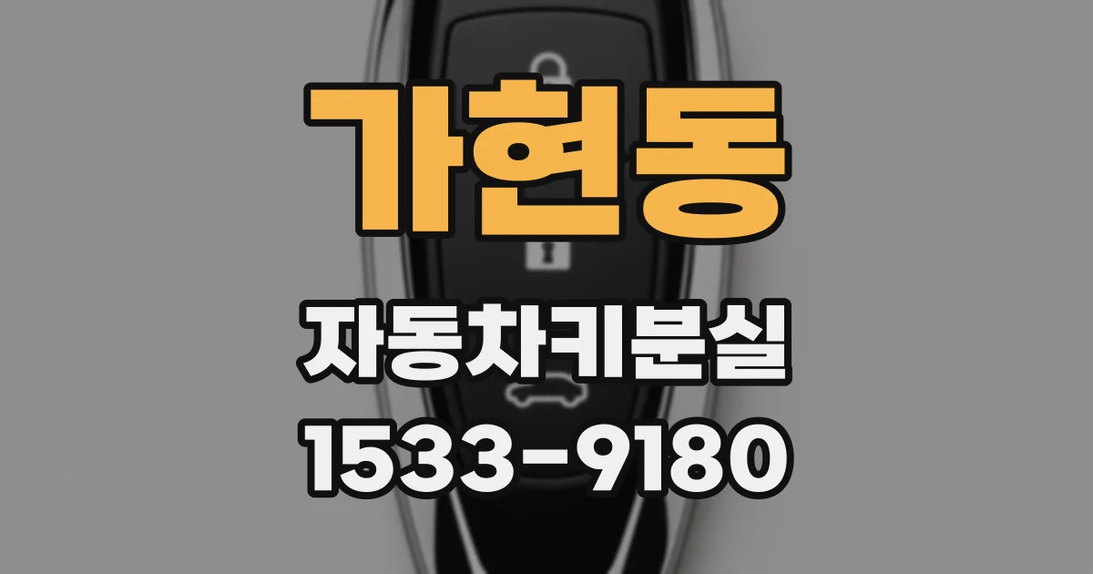 가현동 자동차키분실