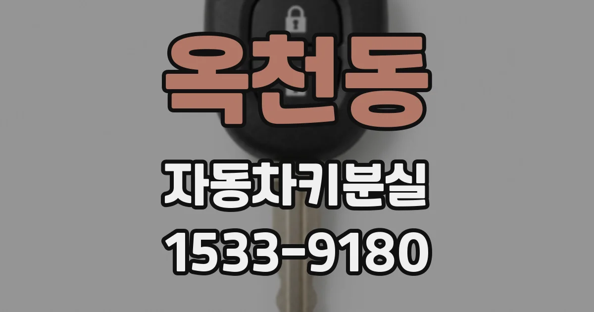 옥천동 자동차키분실