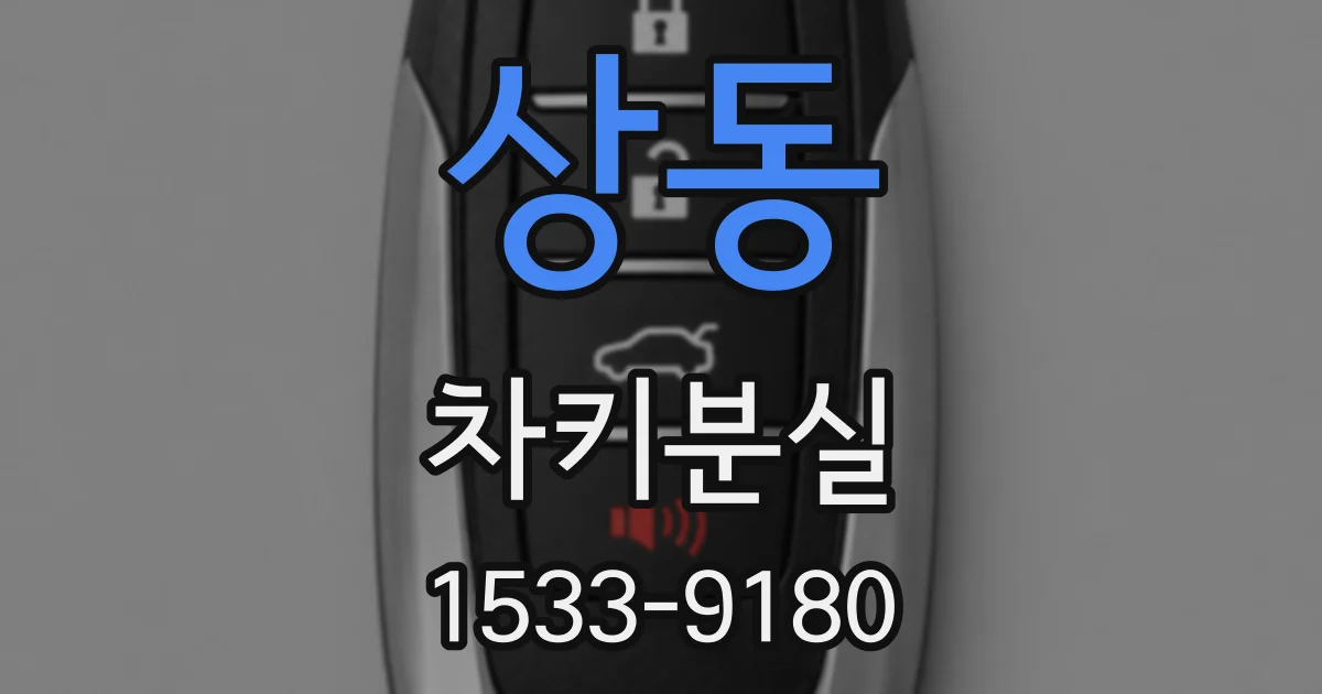 상동 차키분실