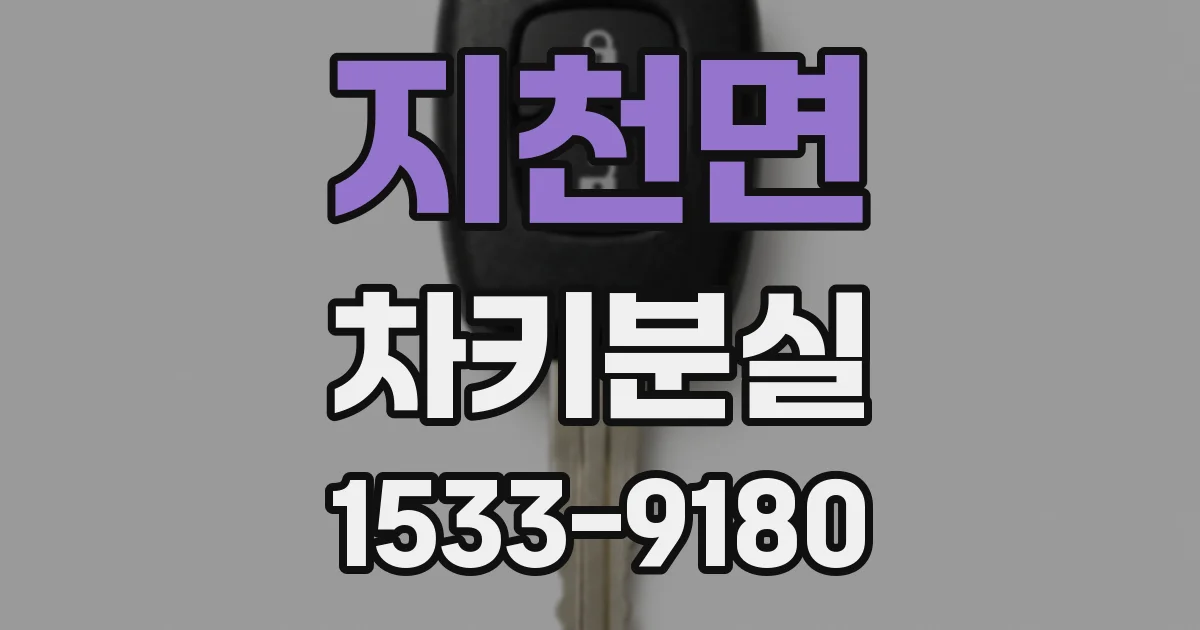 지천면 차키분실