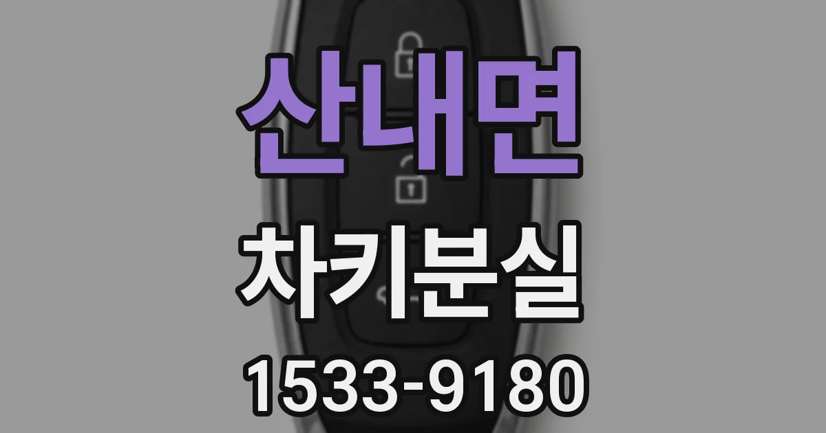 산내면 차키분실