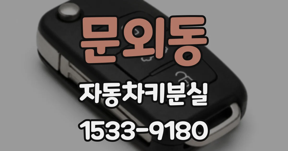 문외동 자동차키분실