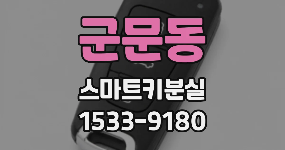 군문동 스마트키분실