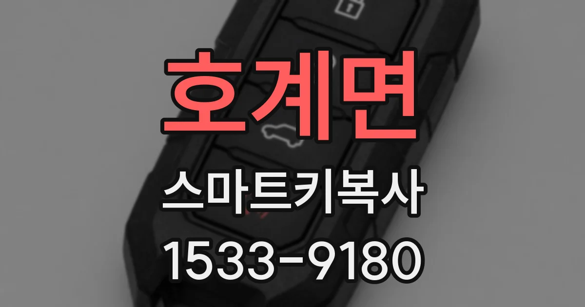 호계면 스마트키복사