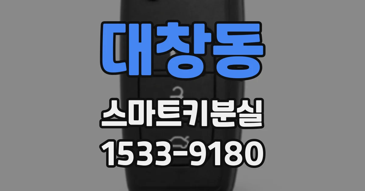 대창동 스마트키분실