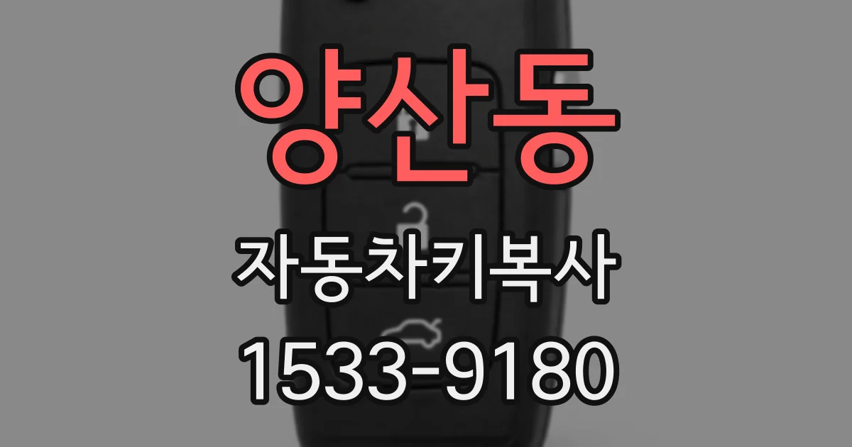 양산동 자동차키복사