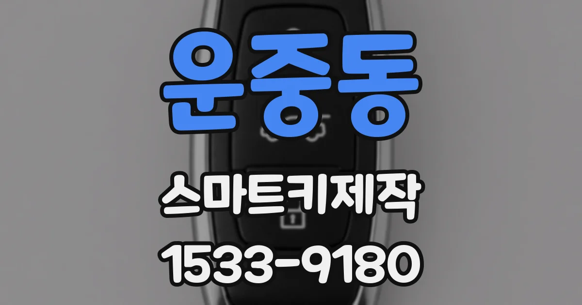 운중동 스마트키제작