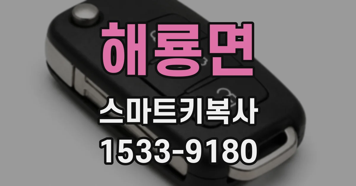 해룡면 스마트키복사