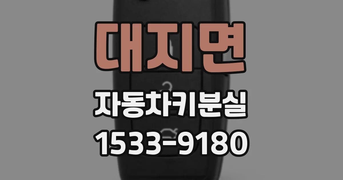 대지면 자동차키분실