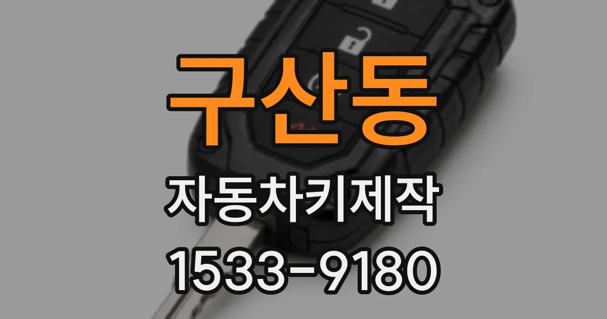 구산동 자동차키제작
