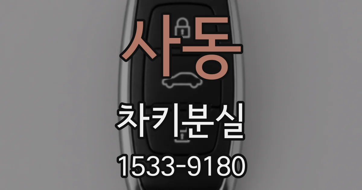 사동 차키분실