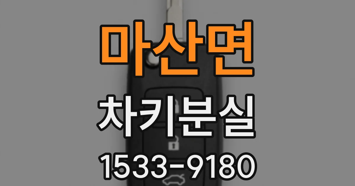 마산면 차키분실