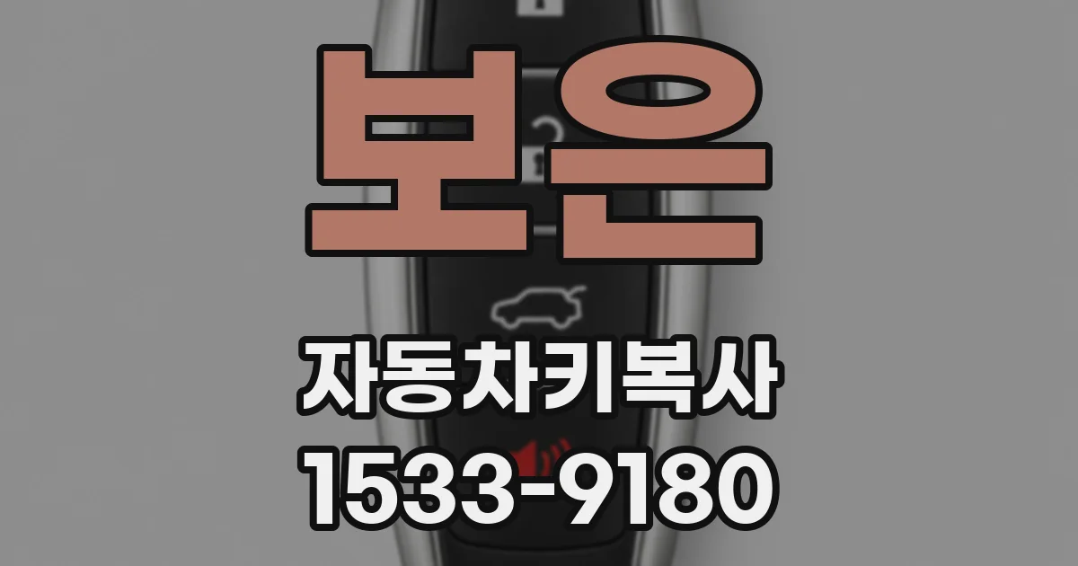 보은 자동차키복사